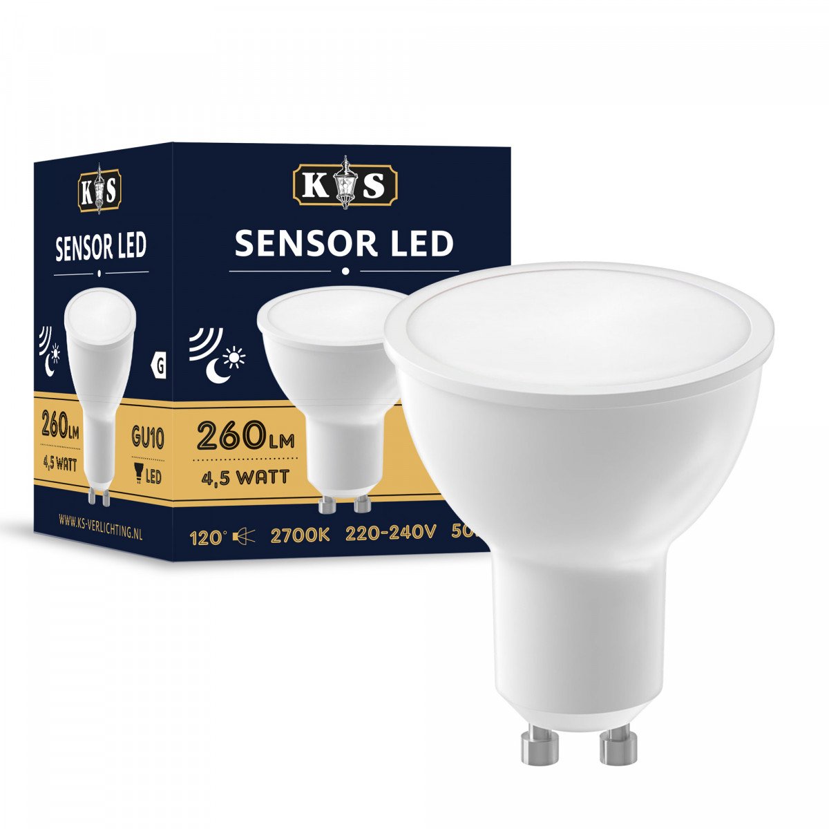 Sensor LED 4,5W dag/nacht