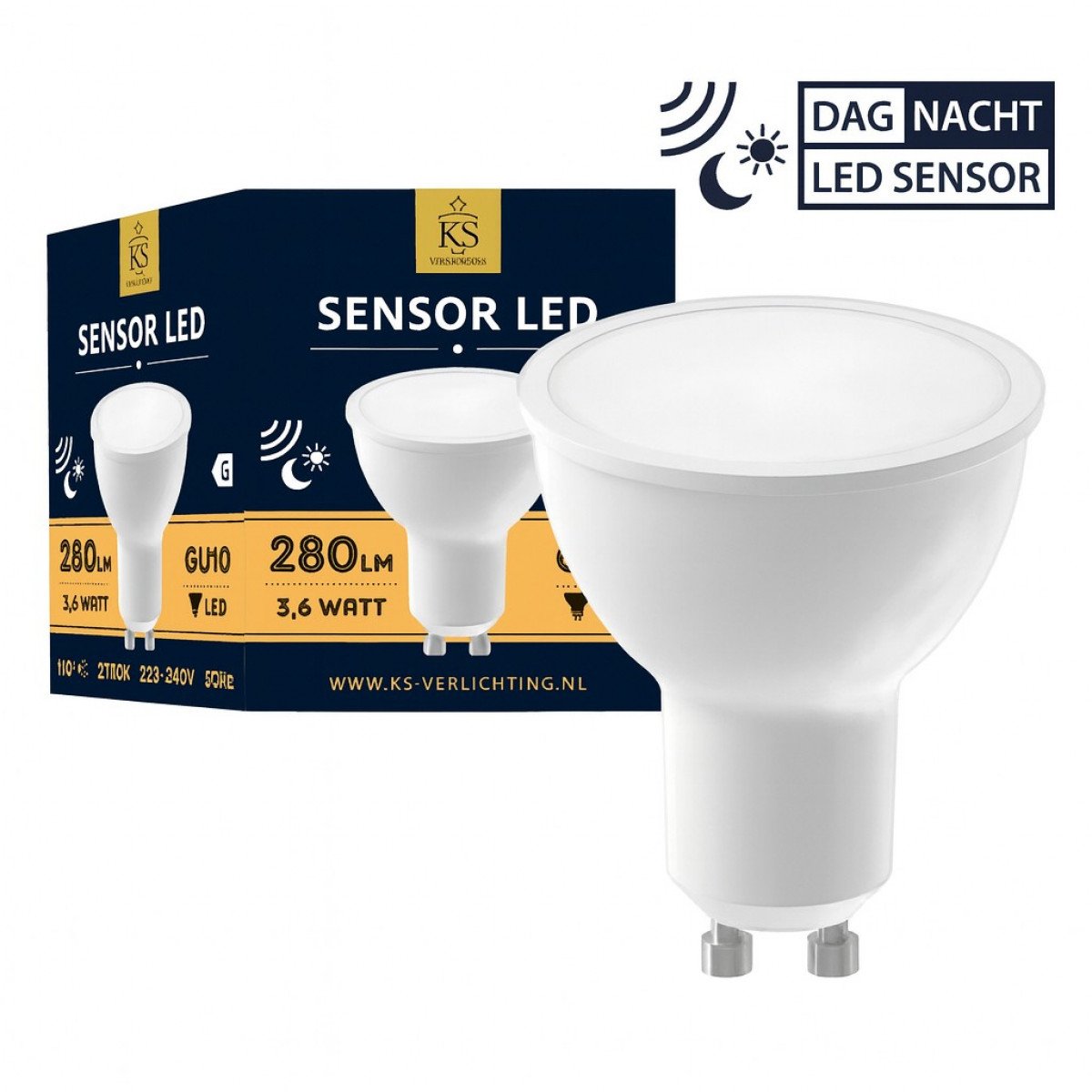 GU10 lichtbron dag en nacht sensor lichtbron