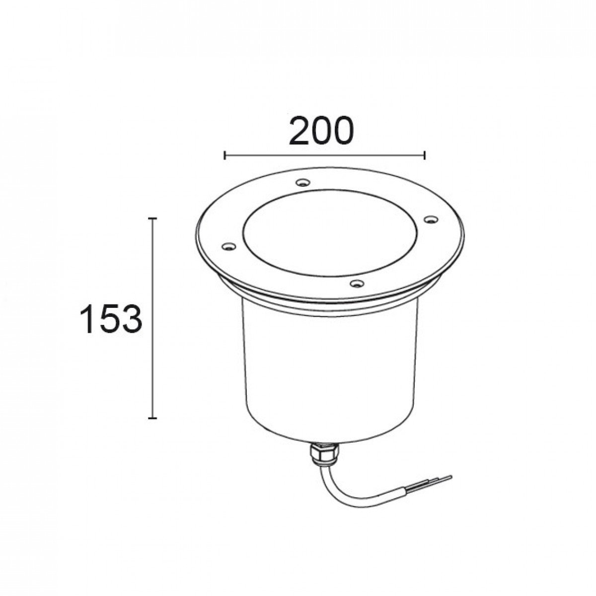 Grondspot overrijdbaar een ronde inbouw grondspot met E27 lamphouder inclusief installatiekoker overrijdbare grondspot voor oprit pad en terras of aanlichten van een boom