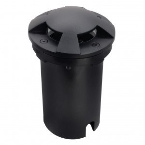 Ronde zwarte grondspot Ø10,8 cm met GU10 fitting en IP67 Ronde zwarte grondspot Ø10,8 cm met GU10 fitting en IP67