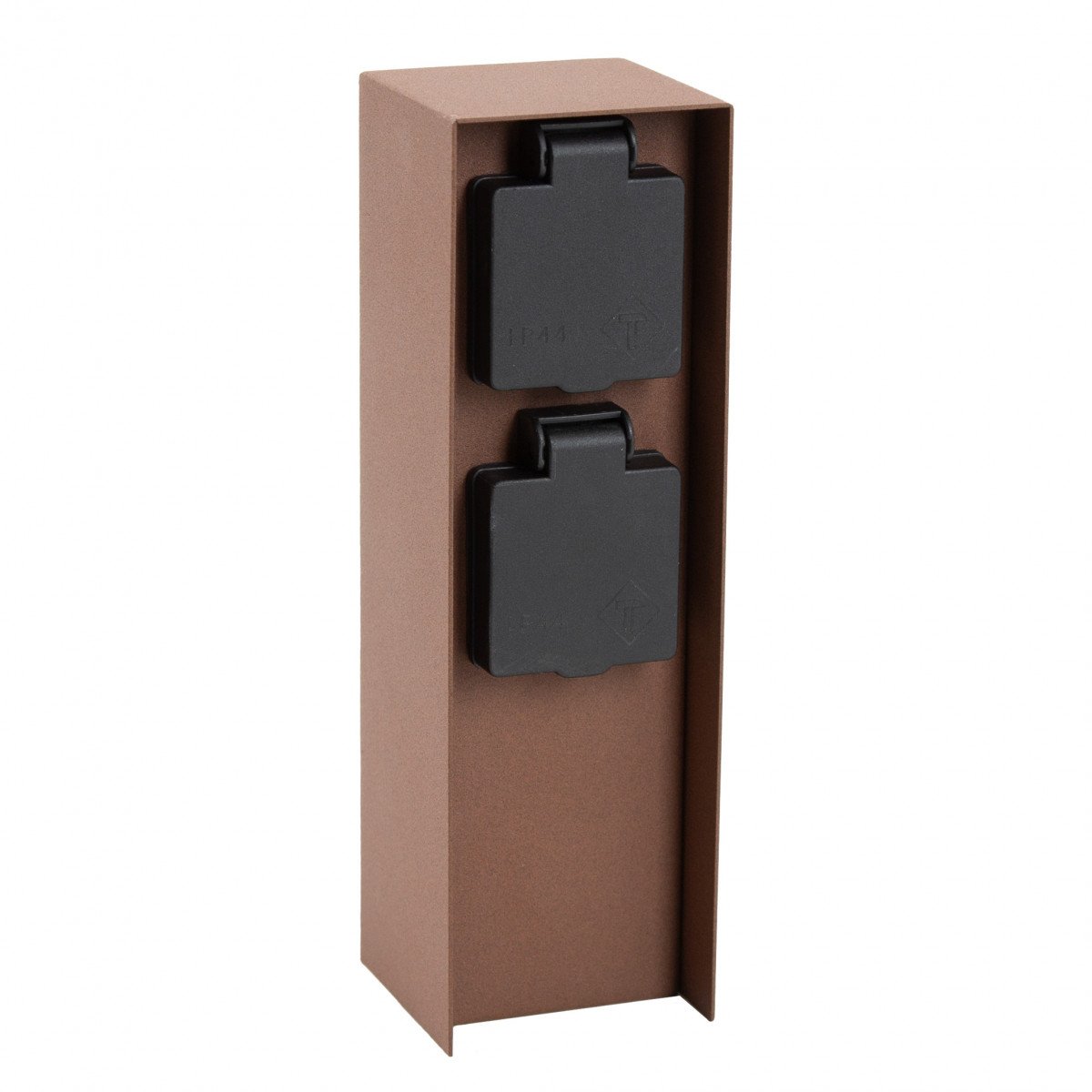 Buitenstopcontact charge 2 corten kleur 2 stopcontacten strak randaarde design