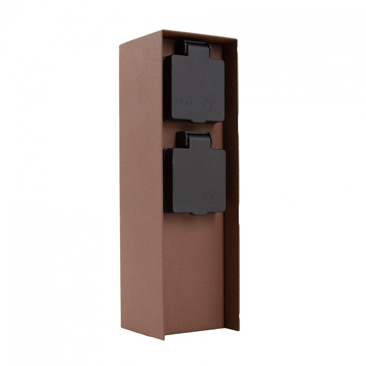 Buitenstopcontact charge 2 corten kleur 2 stopcontacten strak randaarde design