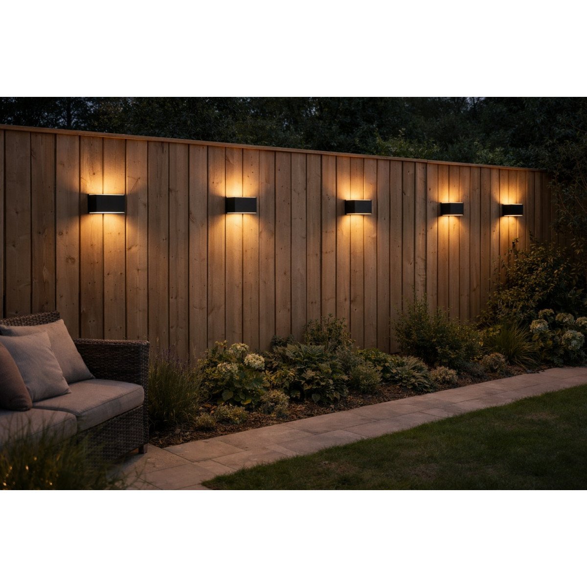 LED Solar Up en Down Muurlamp Antraciet