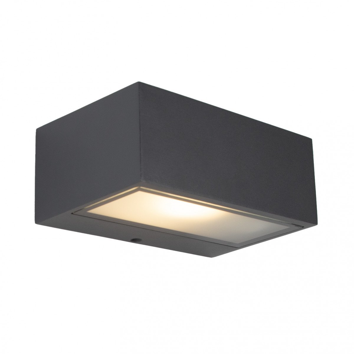 Wandlamp antraciet met matte beglazing, opbouw wandspot
