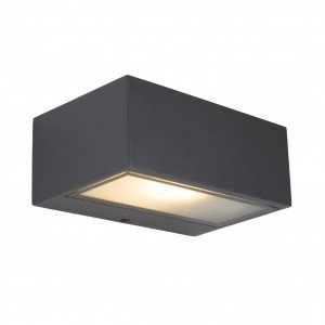 Wandlamp antraciet met matte beglazing, opbouw wandspot