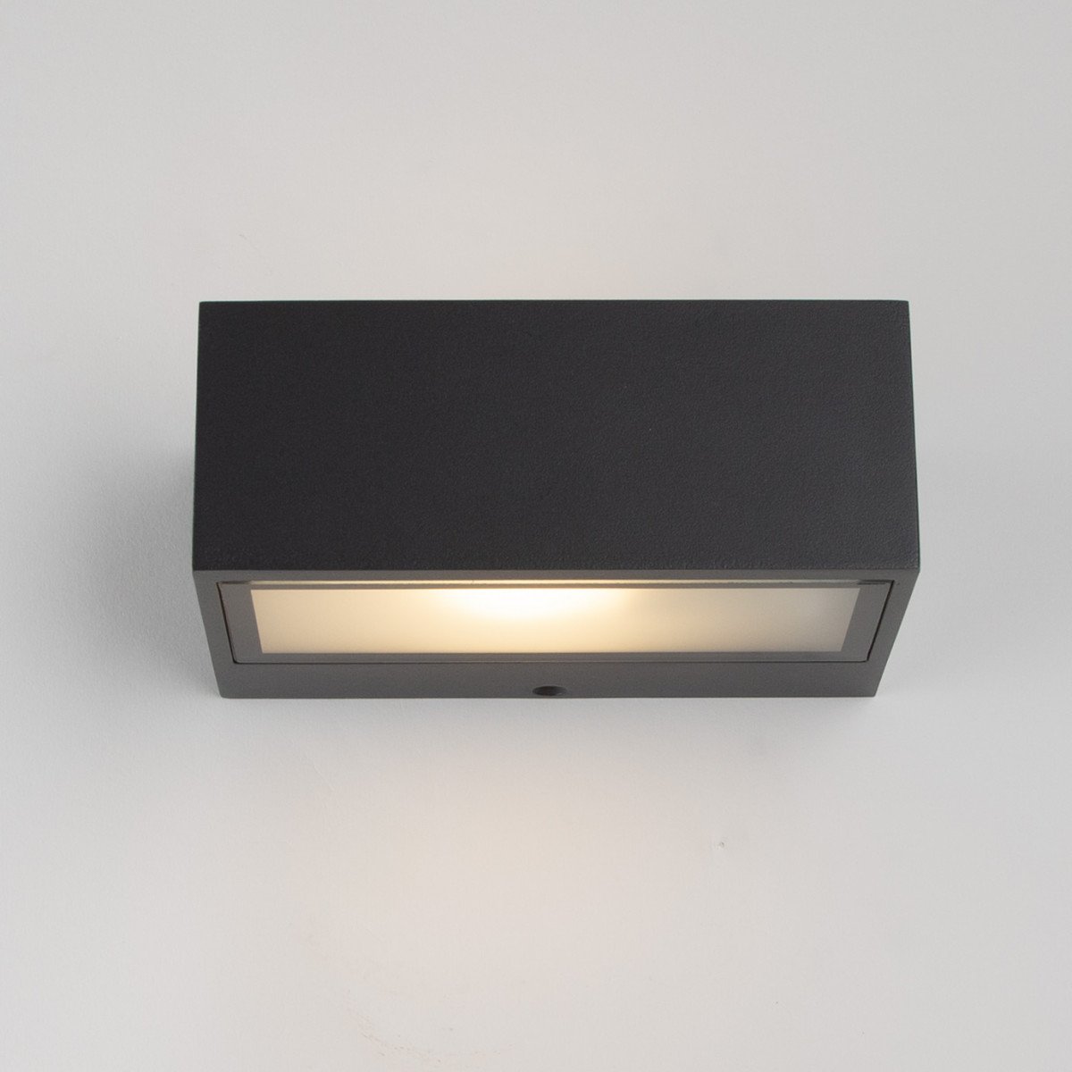 Wandlamp antraciet met matte beglazing, opbouw wandspot