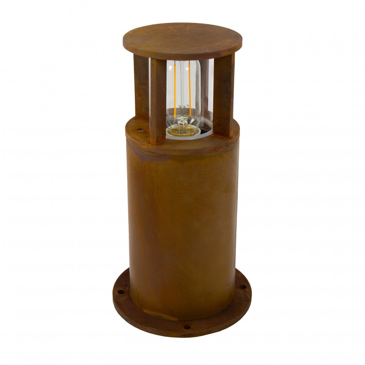 Corten de nieuwe trend in buitenverlichting, de Marina 30 Cortenstaal tuinlamp.
