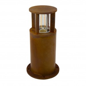 Corten de nieuwe trend in buitenverlichting, de Marina 30 Cortenstaal tuinlamp.