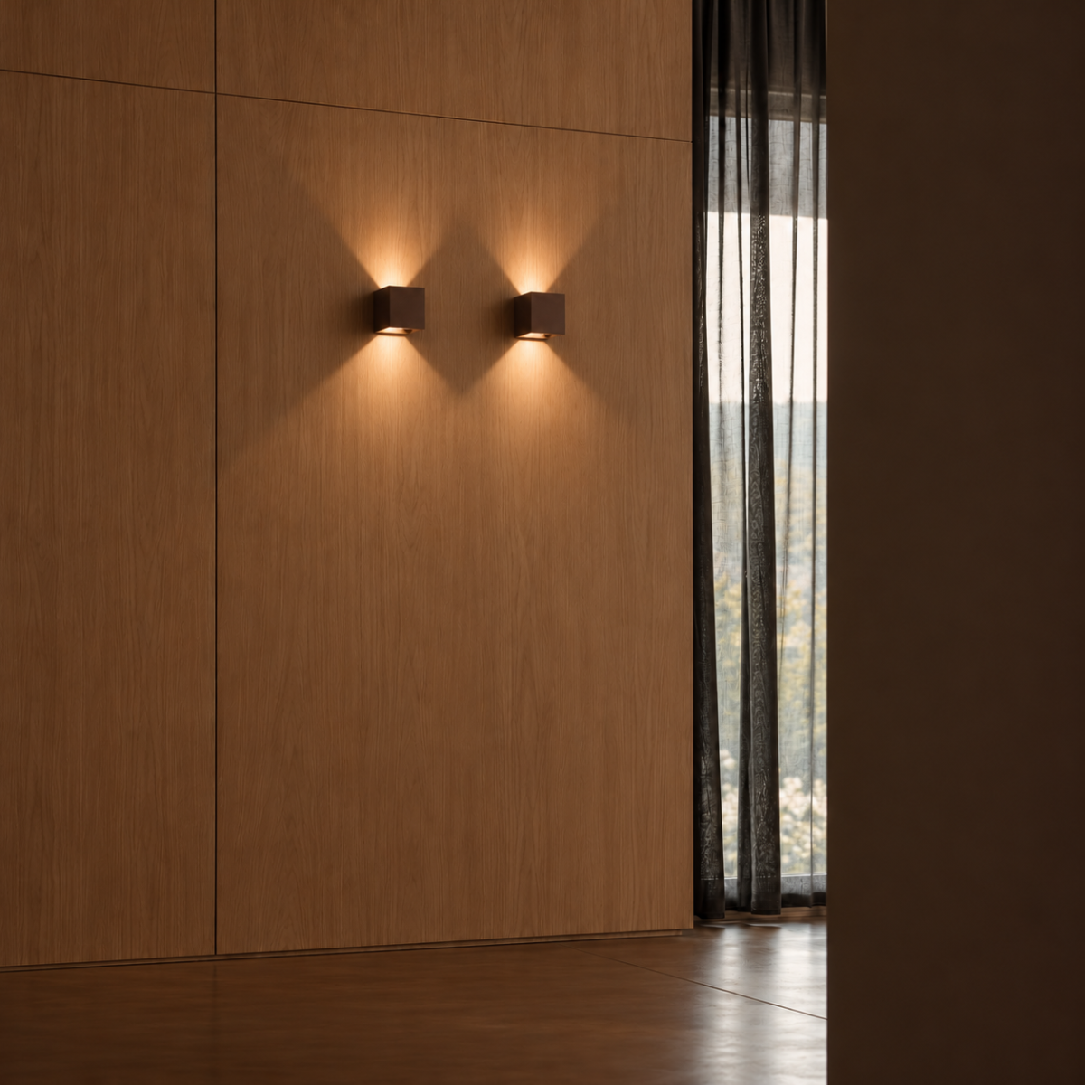 Reach up en downlighter muurlamp met modern design in zwarte kleur