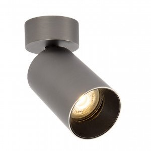 Richtbare opbouwspot Mila 1 rond gun metal Richtbare opbouwspot Mila 1 rond gun metal