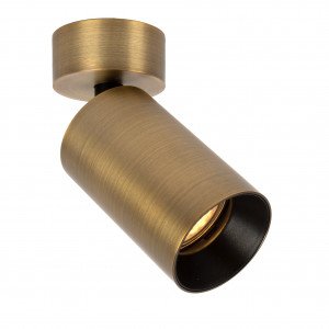 Richtbare opbouwspot Mila 1 rond messing Richtbare opbouwspot Mila 1 rond messing