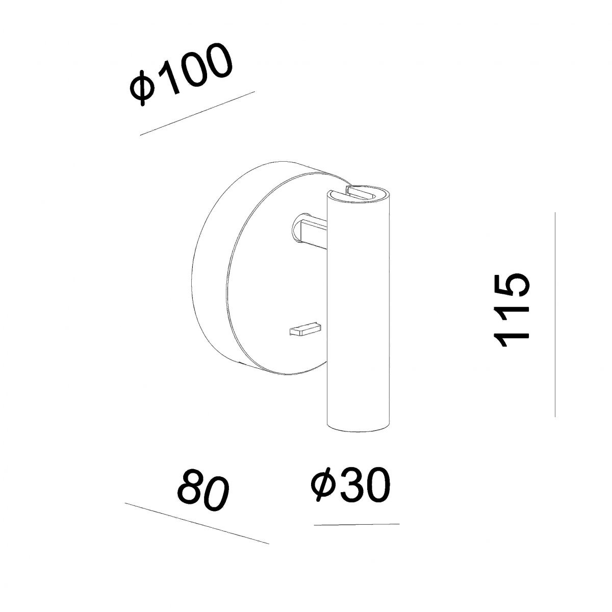 Richtbare wandspot USB - USB-C zwart aluminium