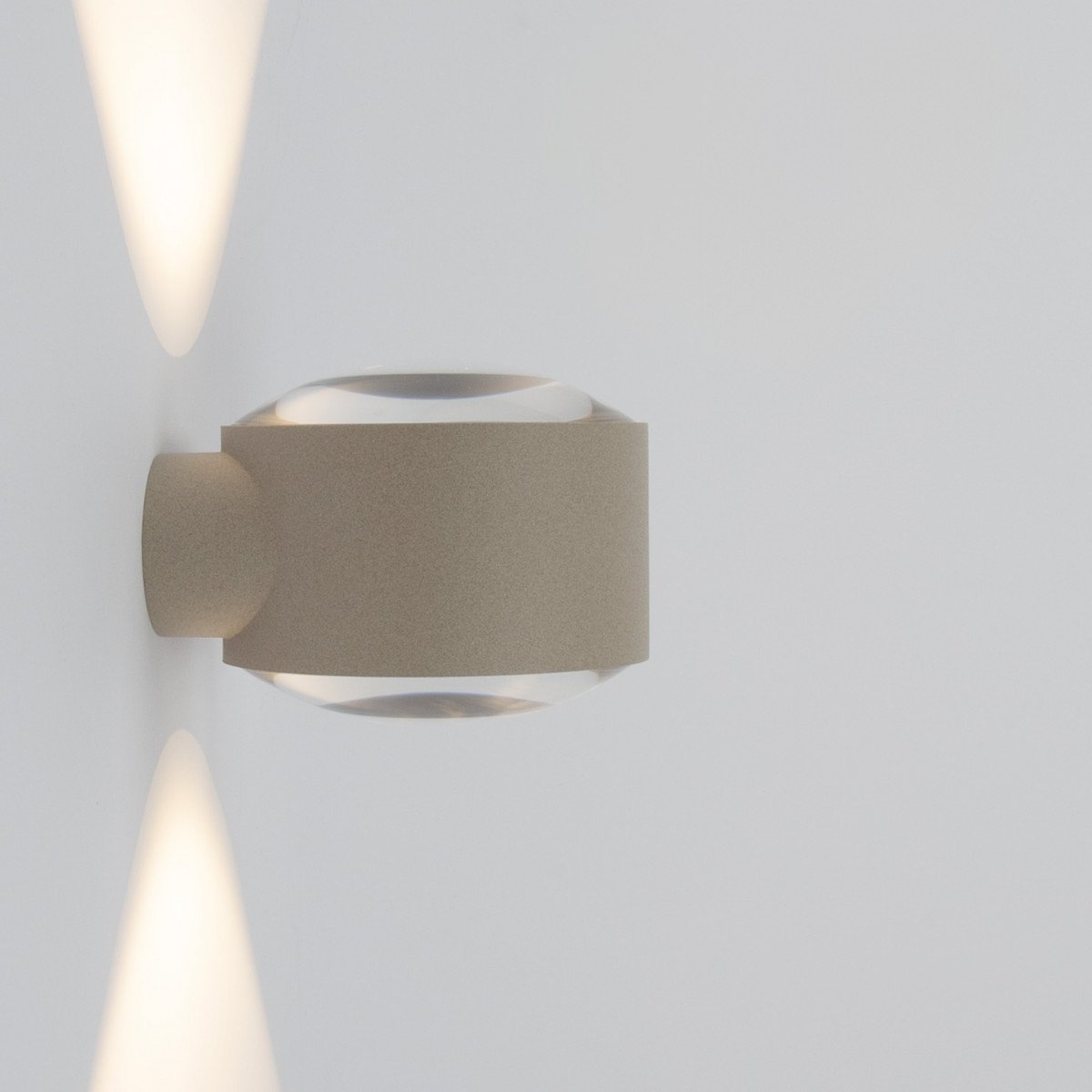 Champagne convex glazen venster modern wandlamp up&down