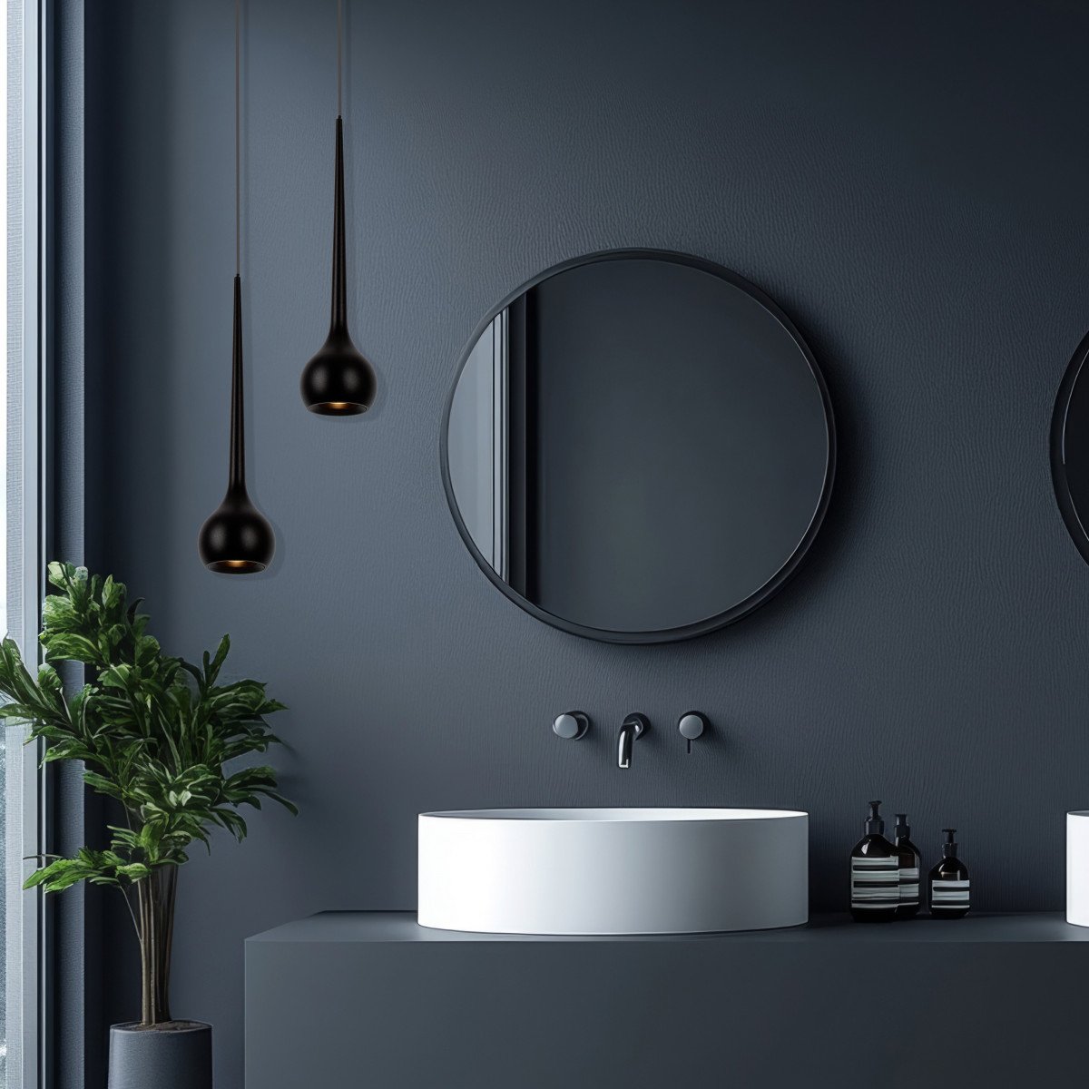 hanglamp druppel-design Zwarte moderne alimunium