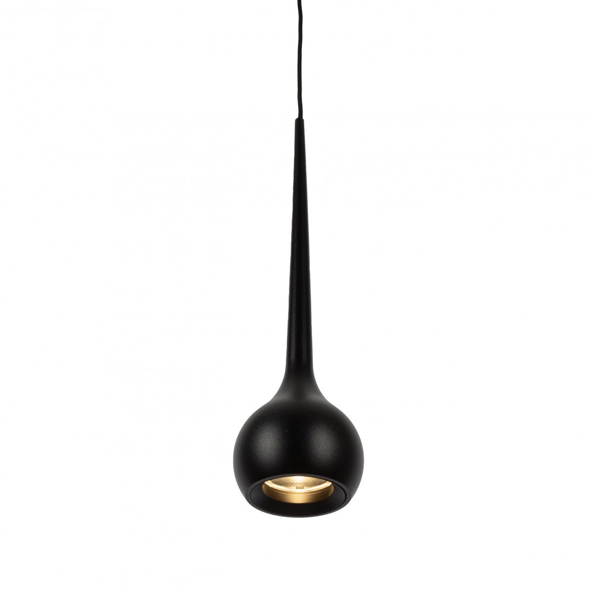 hanglamp druppel-design Zwarte moderne alimunium