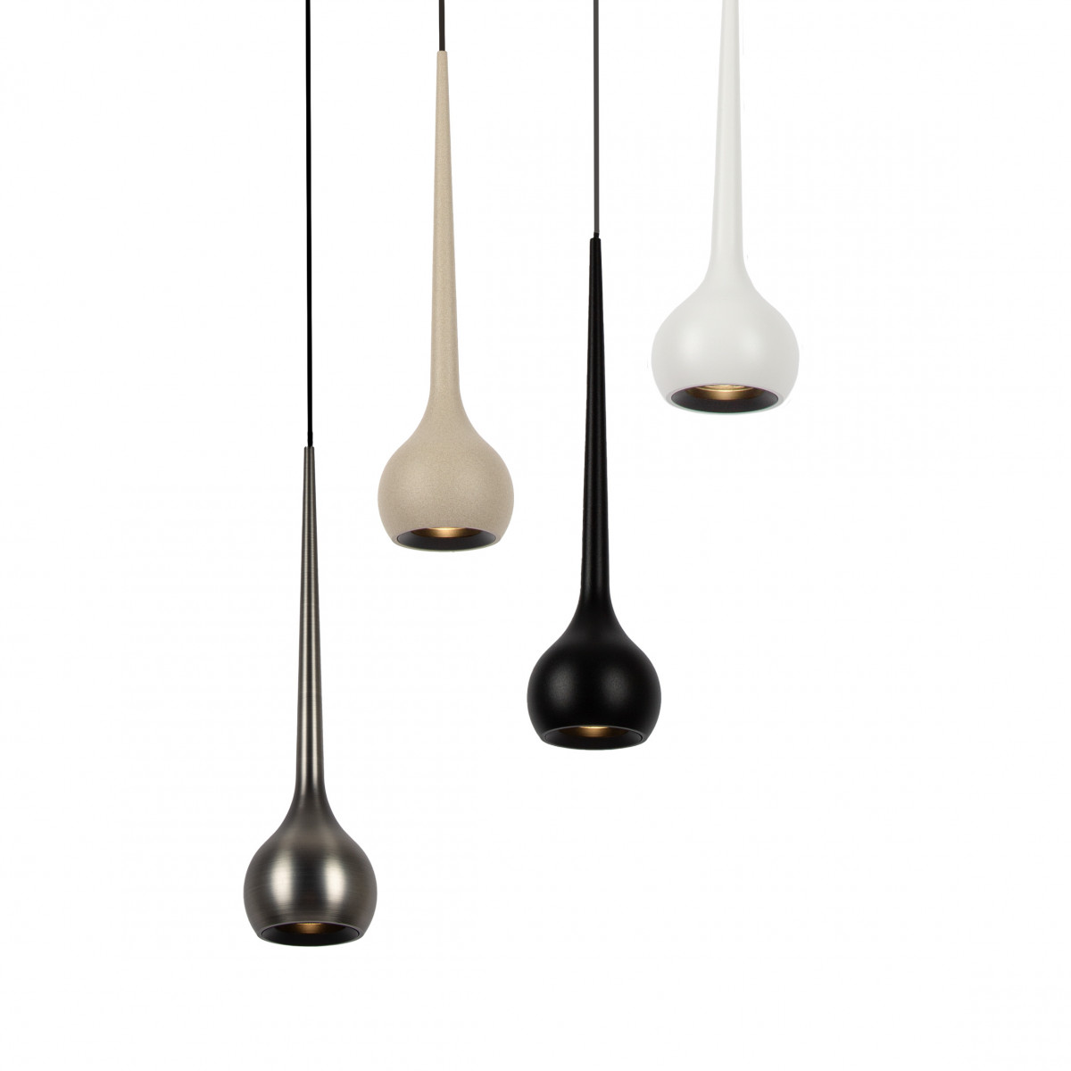 hanglamp druppel-design Gun Metal moderne alimunium
