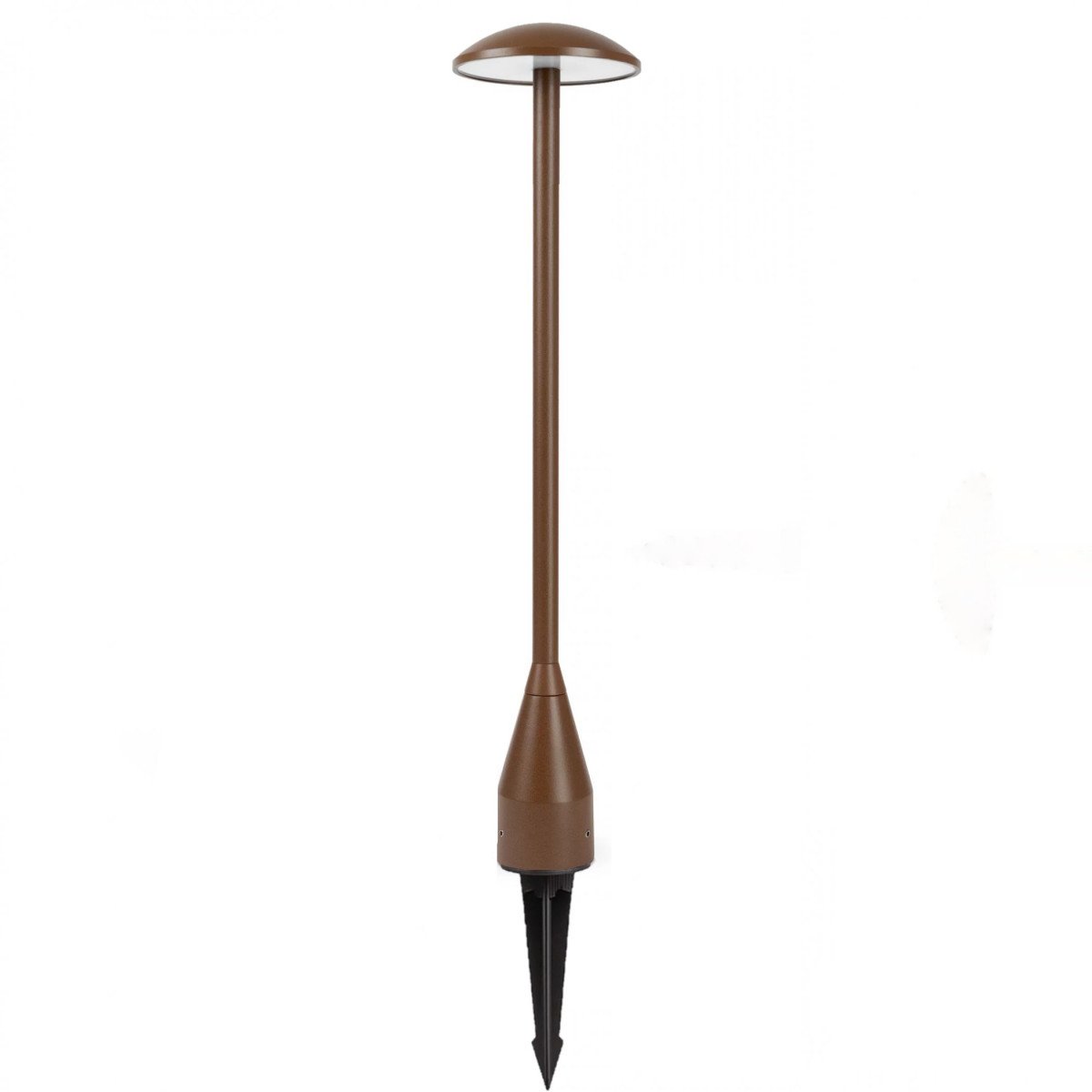 De Jazzy Tuinlamp Corten Medium is een moderne tuinlamp, paddenstoelvormig design.
