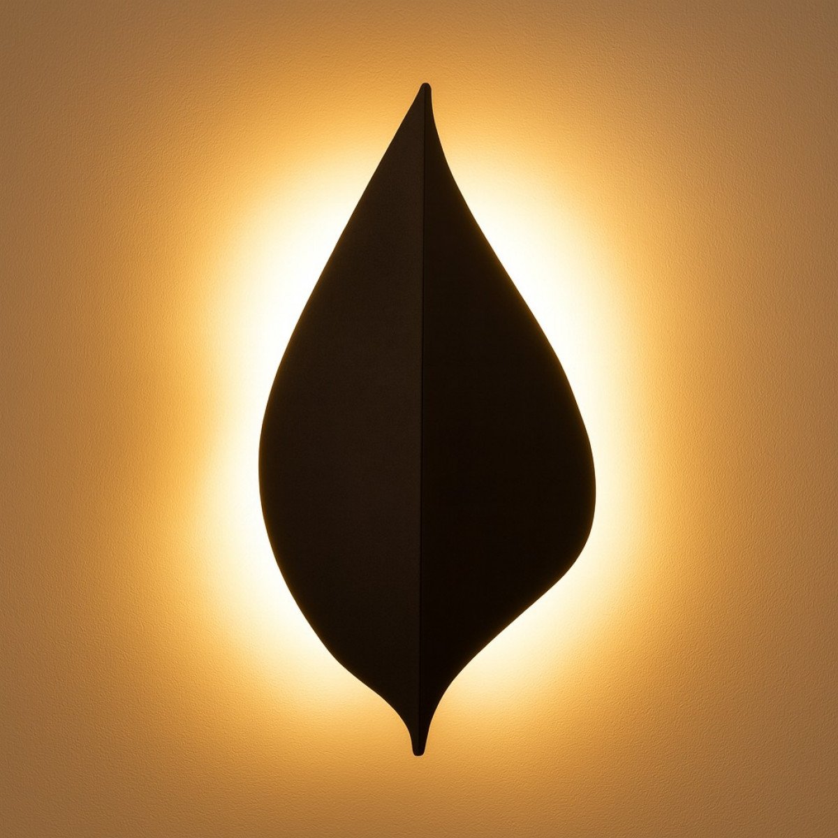 Wandlamp Leaf Zwart