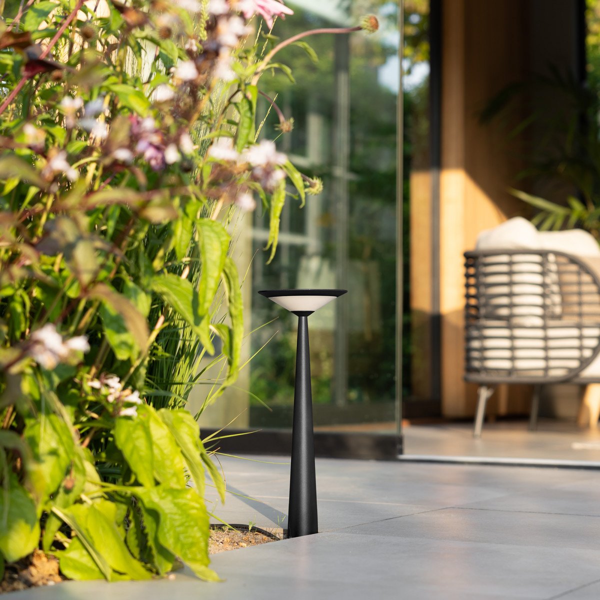Tuinlamp Elin buitenlamp zwart aluminium modern