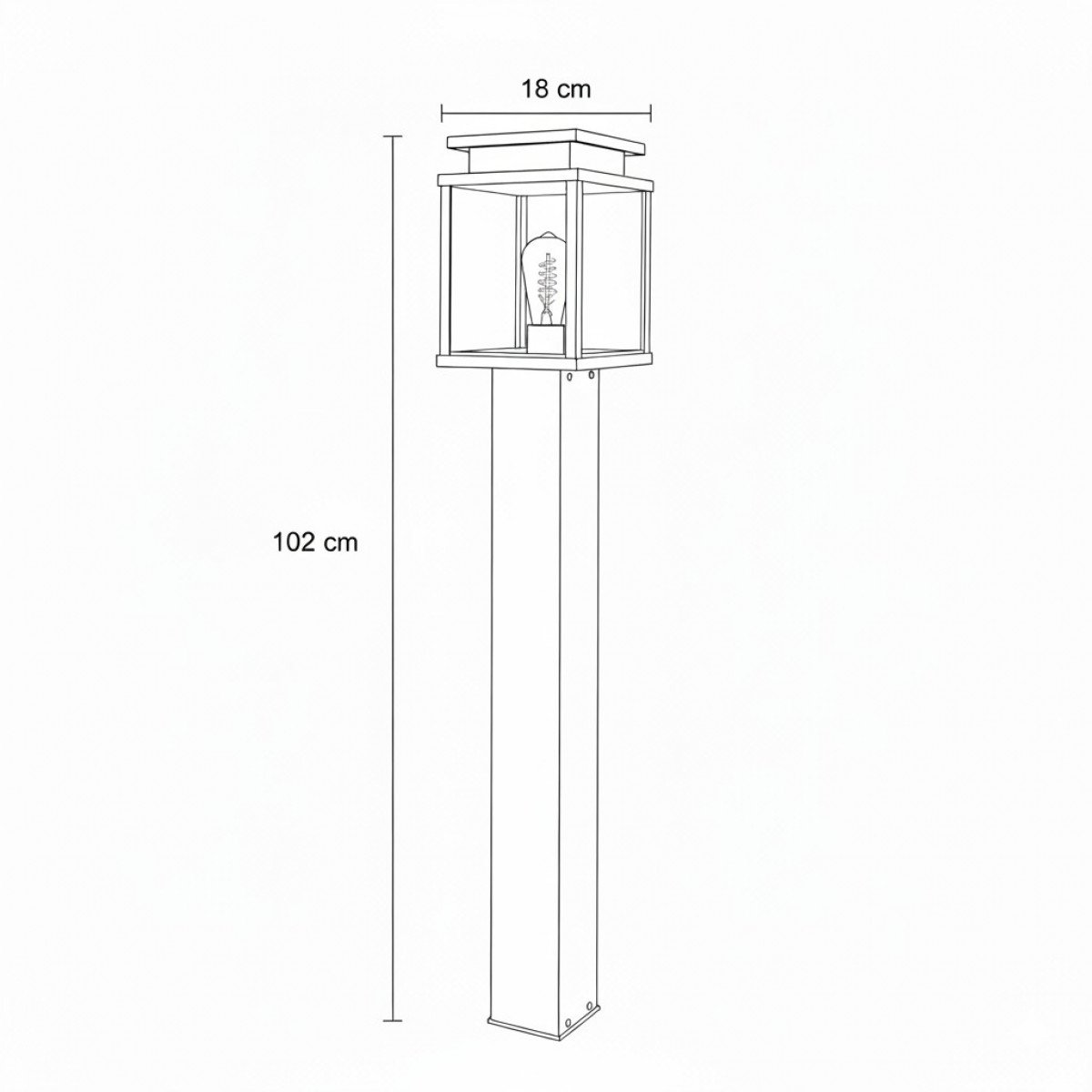 Terraslamp Leicester Zwart