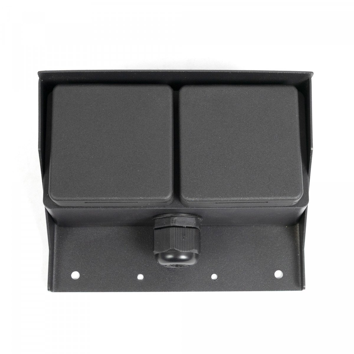 Wandstopcontact 2 Buiten Zwart