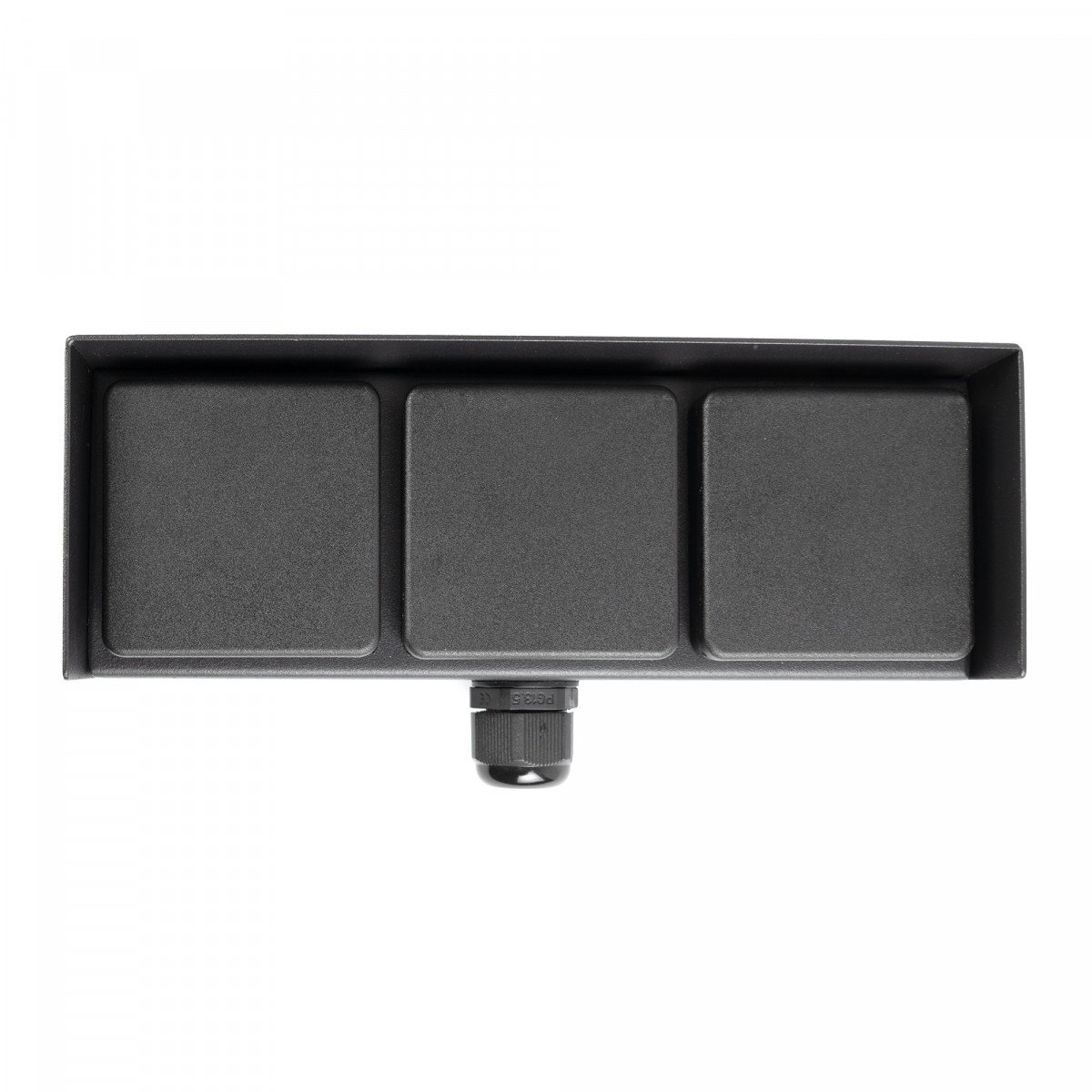 Wandstopcontact Buiten 3 Zwart