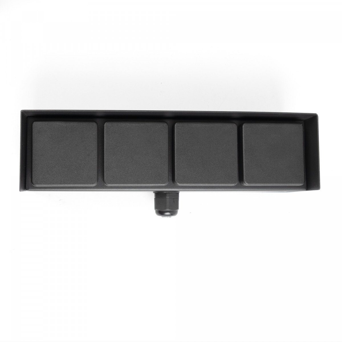 Wandstopcontact Buiten 4 Zwart