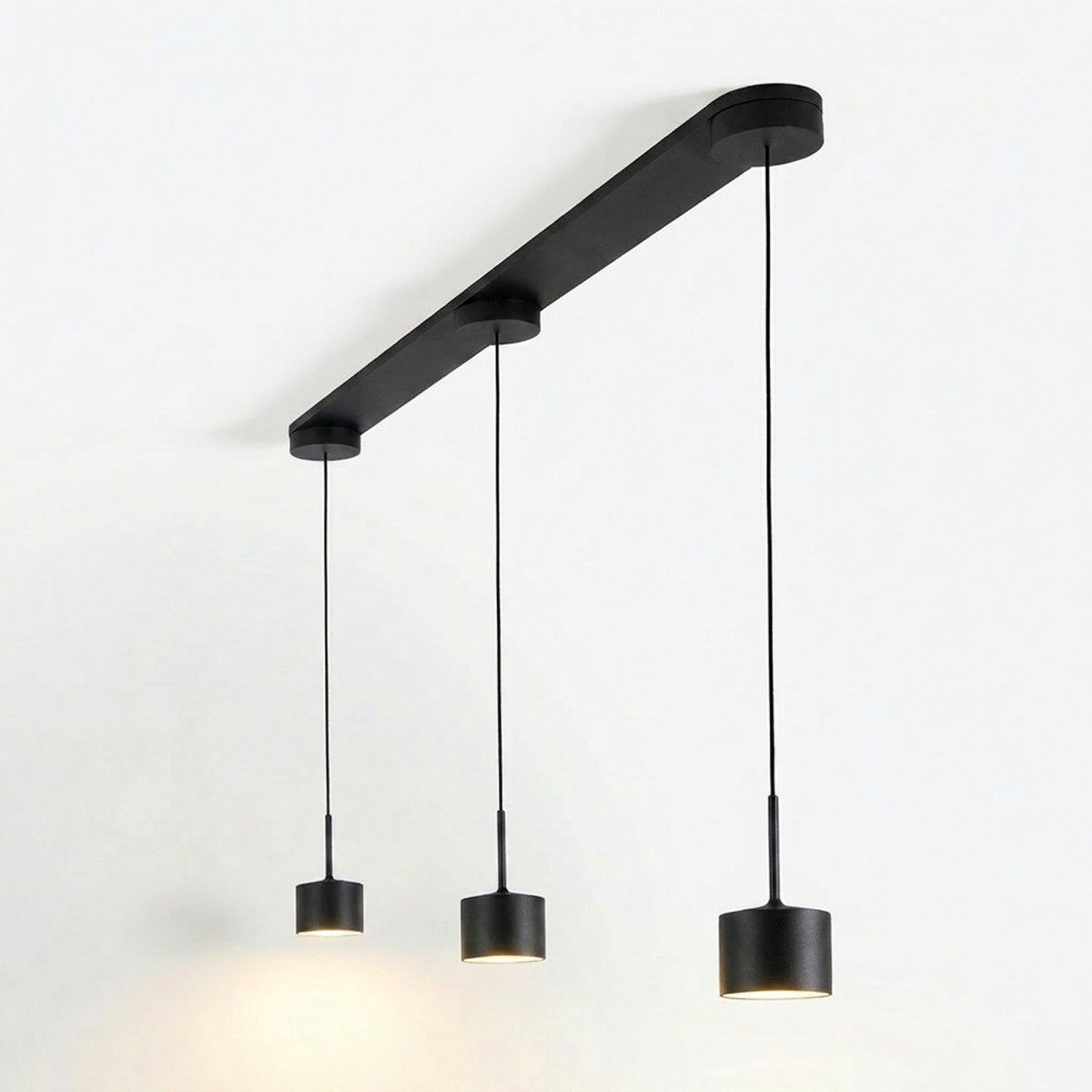 Plafondlamp 3-lichts 'June' zwart