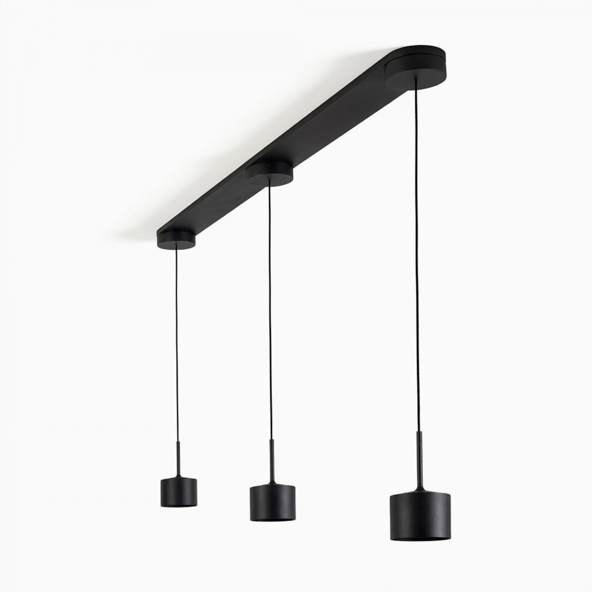 Plafondlamp 3-lichts 'June' zwart