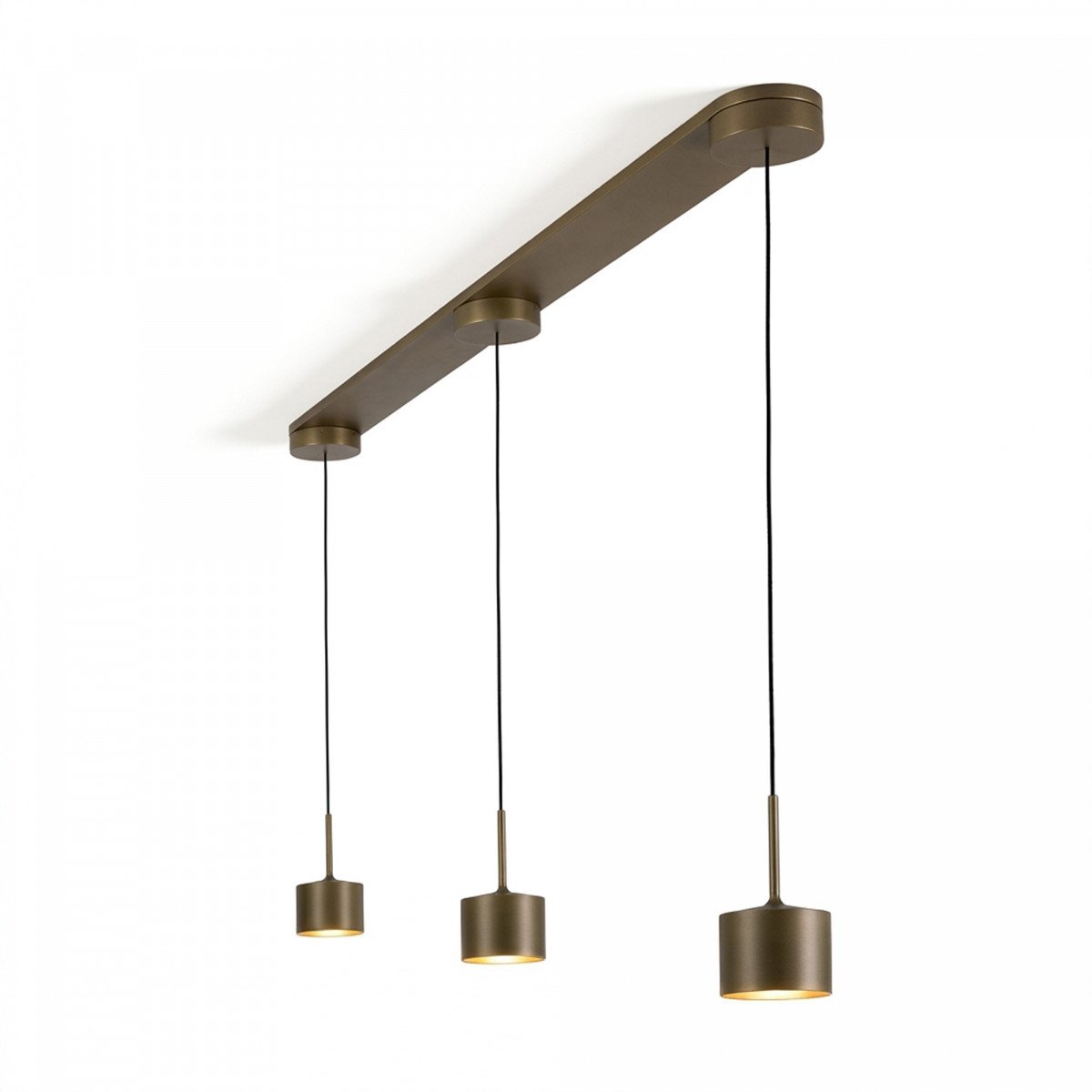 Plafondlamp 3-lichts 'June' brons