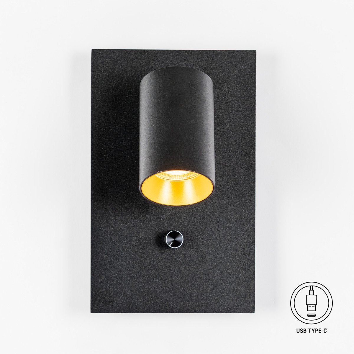 Mila Bedlamp Zwart Dimbaar En USB-C