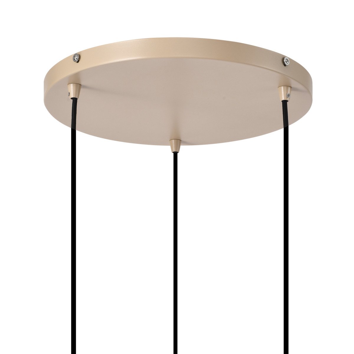 Isabel 3-lichts Hanglamp Zwart Beige
