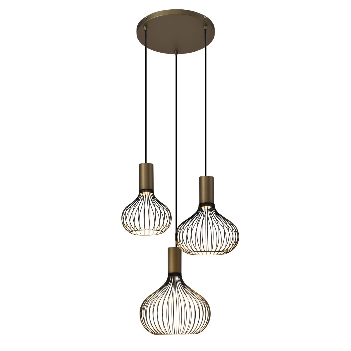 Plafondlamp Isabel 3-lichts Goud