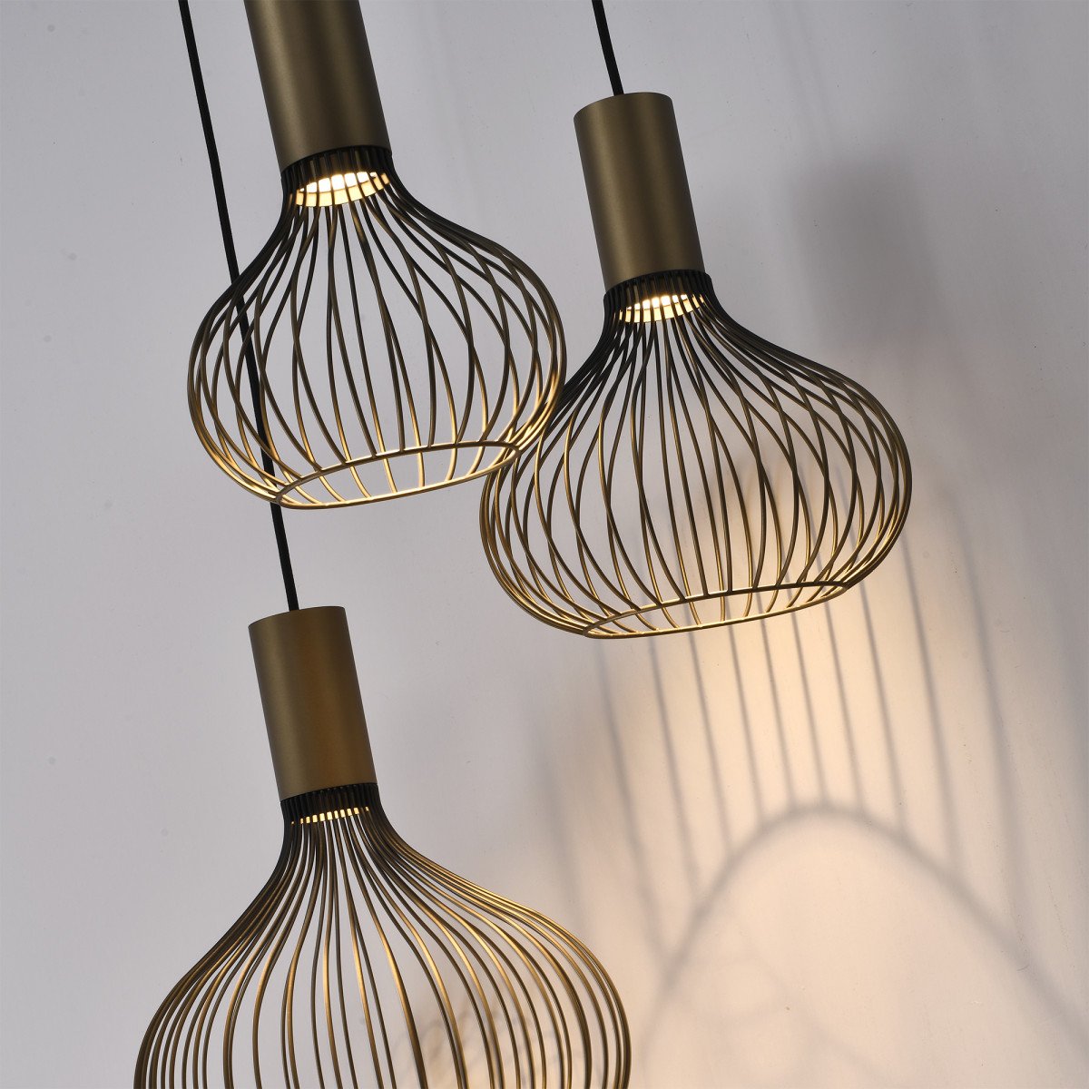 Plafondlamp Isabel 3-lichts Goud