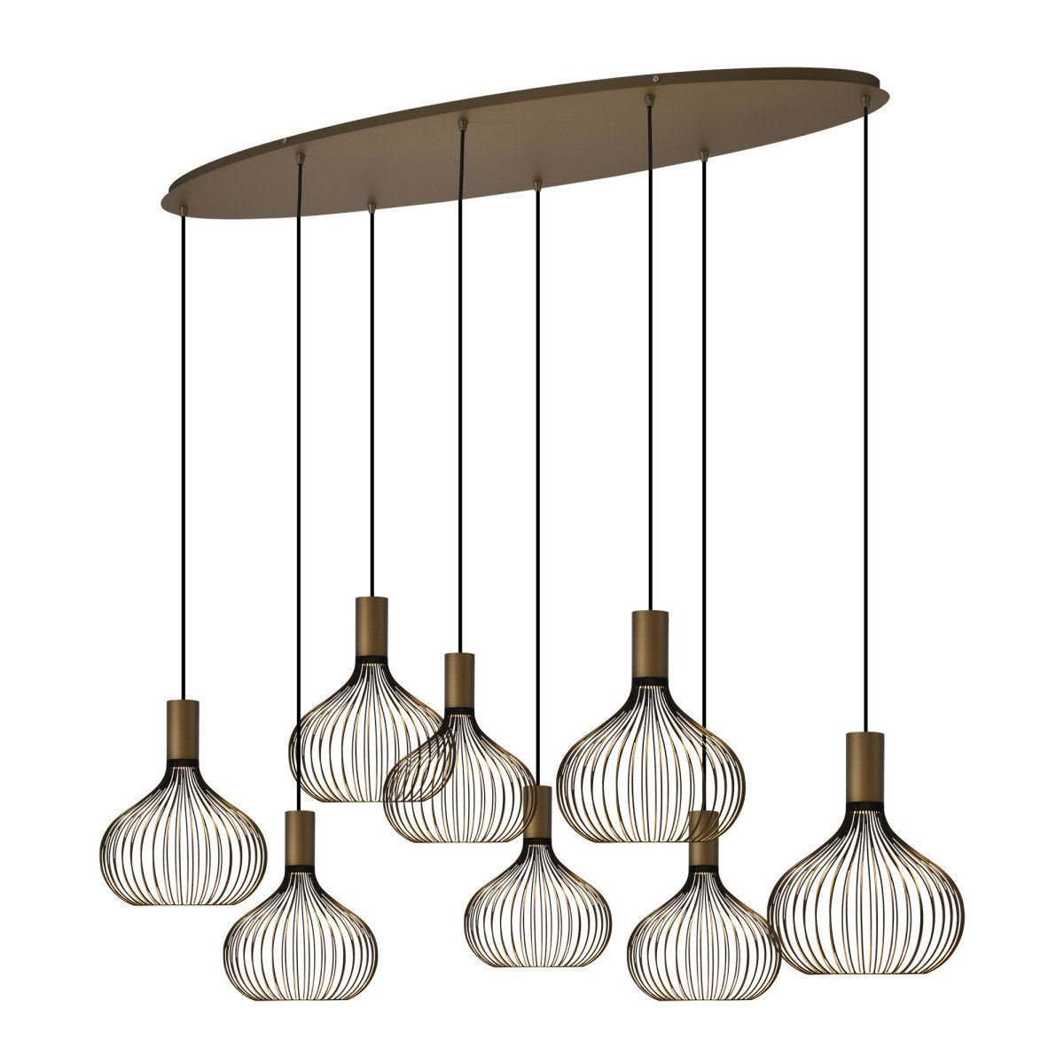Plafondlamp Isabel 8-lichts Goud