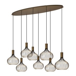 Plafondlamp Isabel 8-lichts Goud