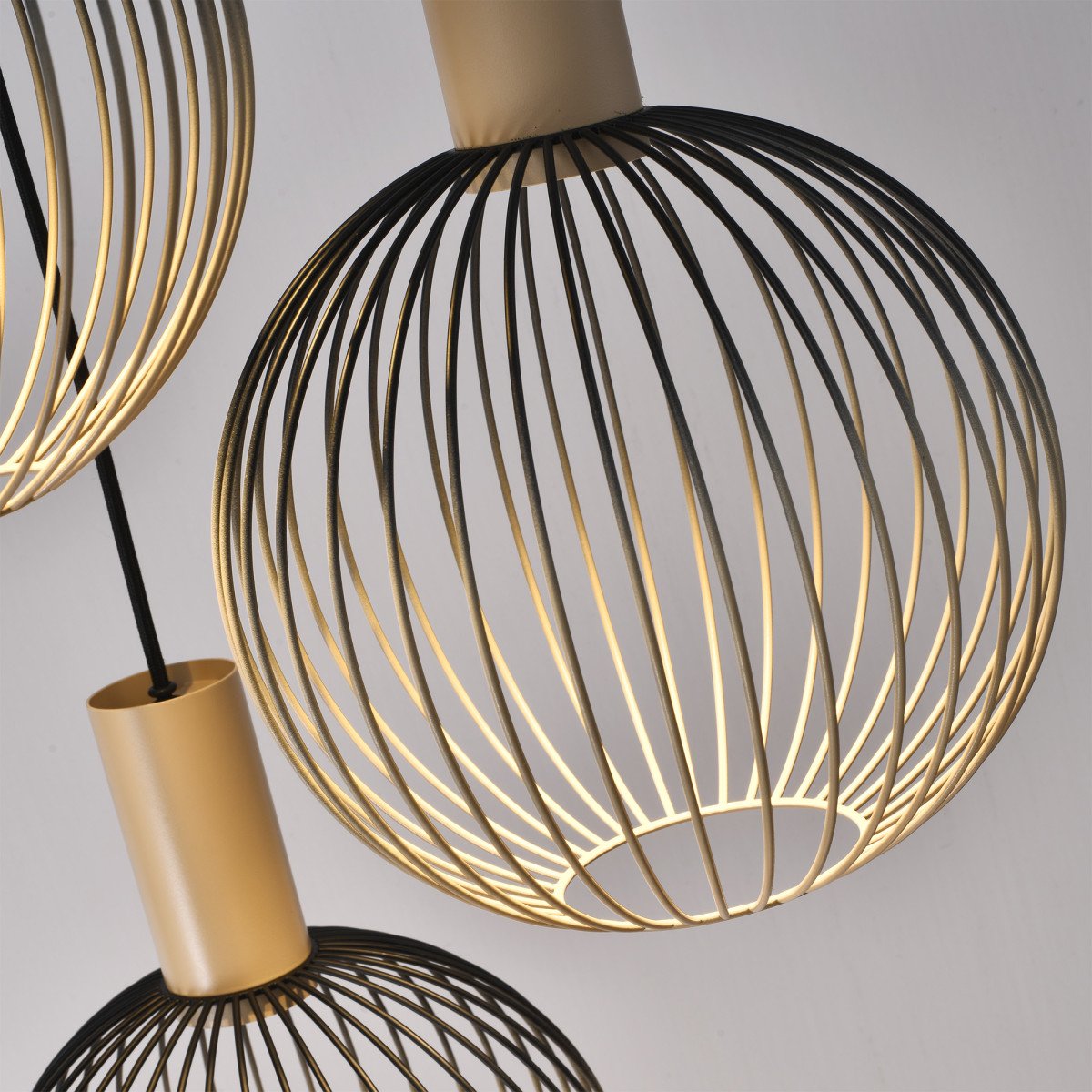 Plafondlamp Ascha 3-lichts Champagne