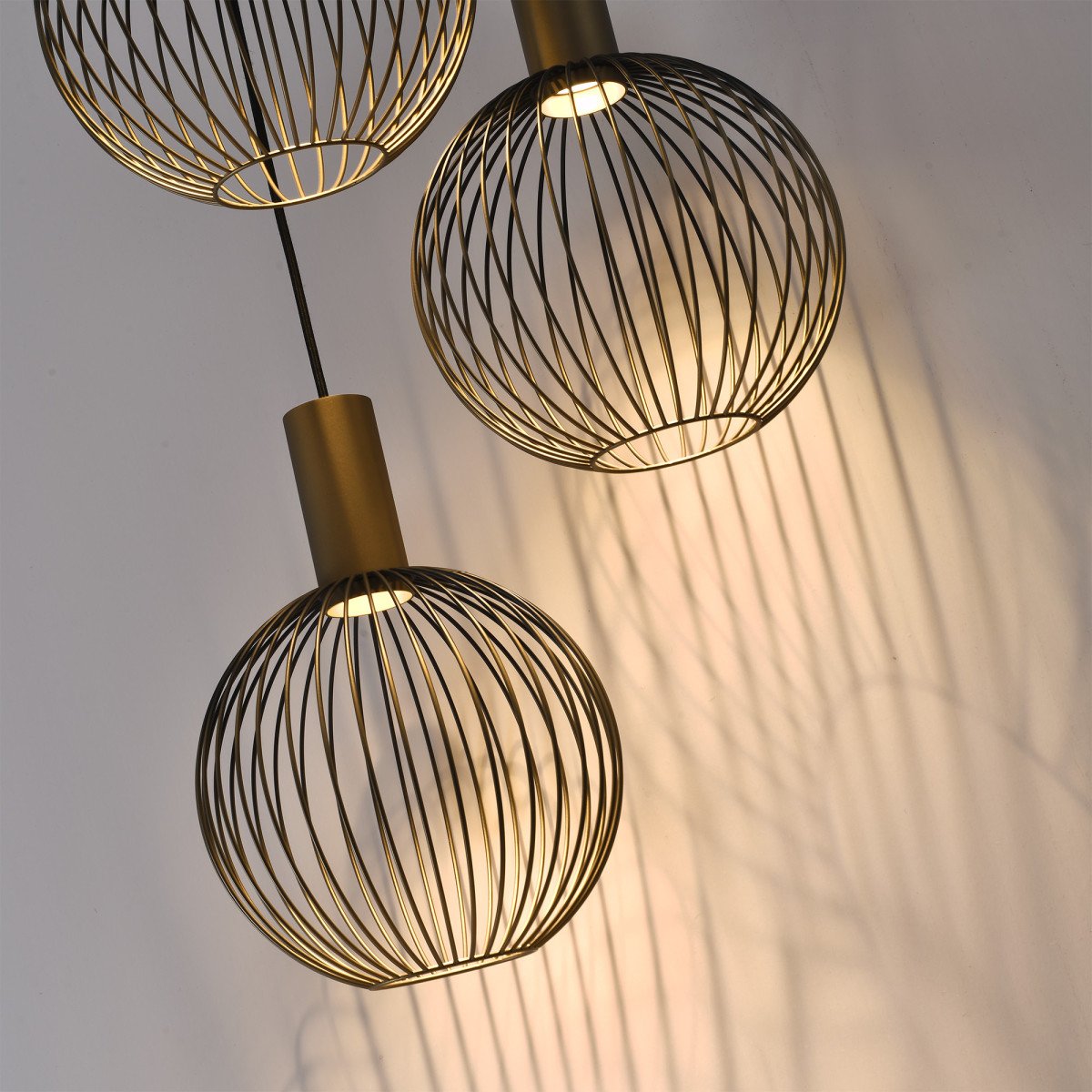 Plafondlamp Ascha 3-lichts Goud