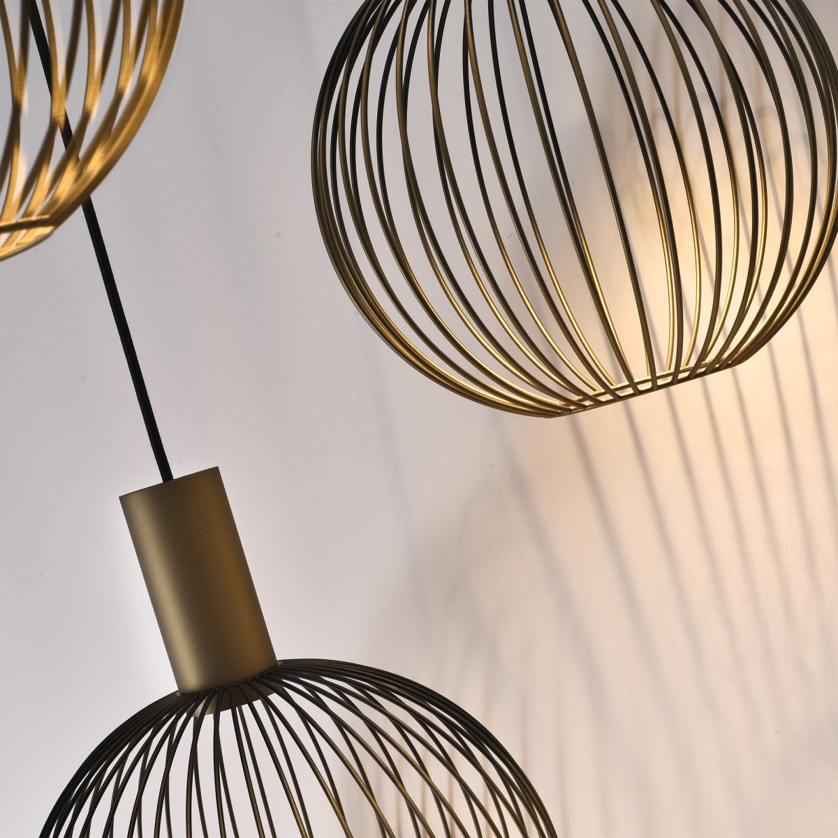 Plafondlamp Ascha 5-lichts Goud