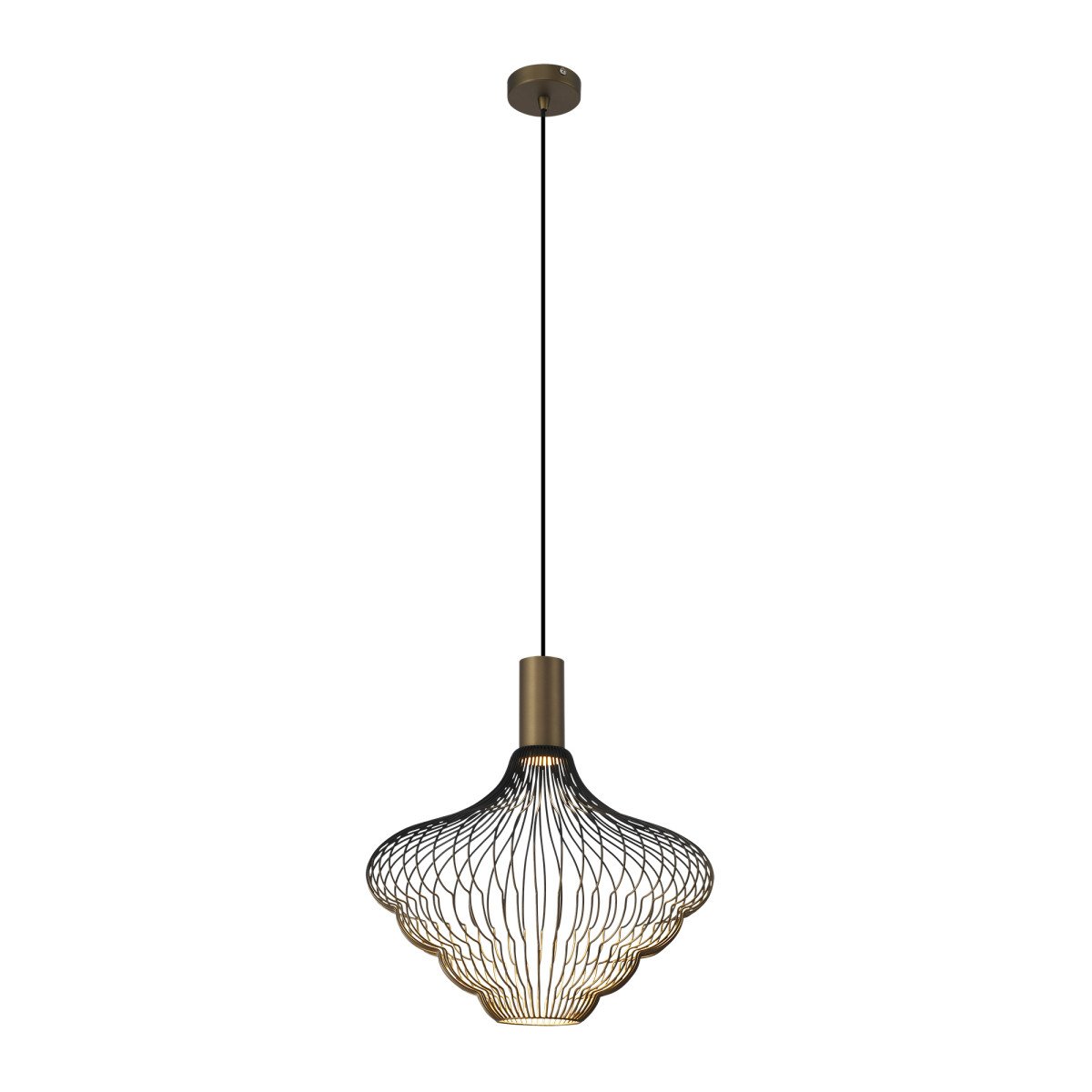 Asli Hanglamp Zwart Goud