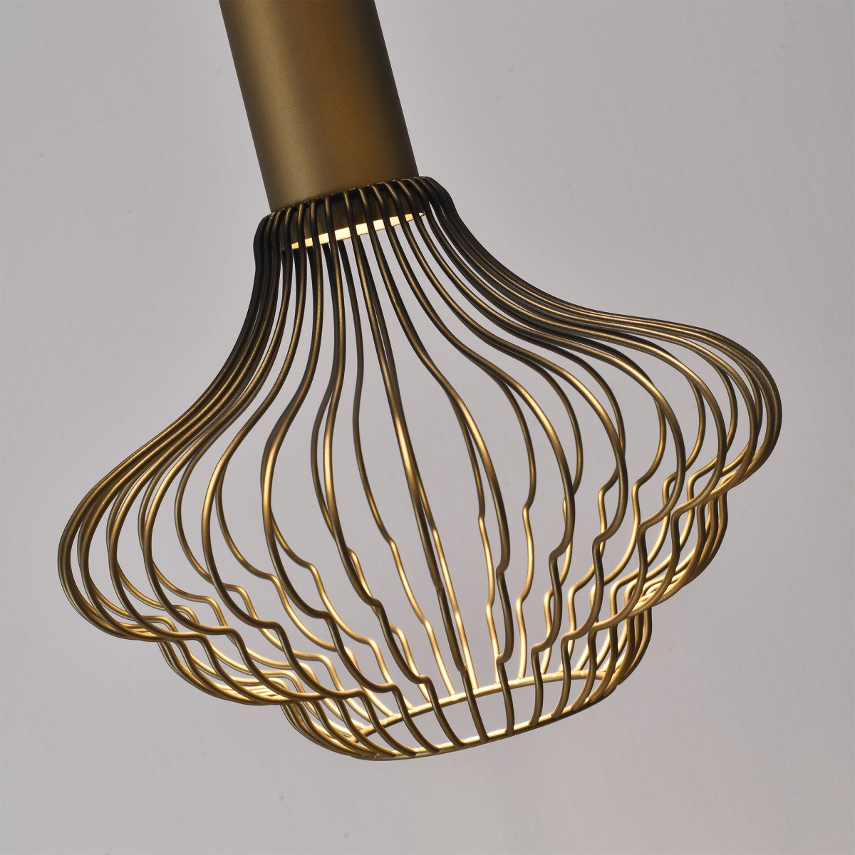 Asli 5-lichts Hanglamp Zwart Goud 