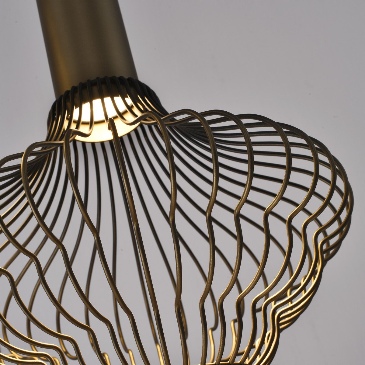 Asli 5-lichts Hanglamp Zwart Goud 