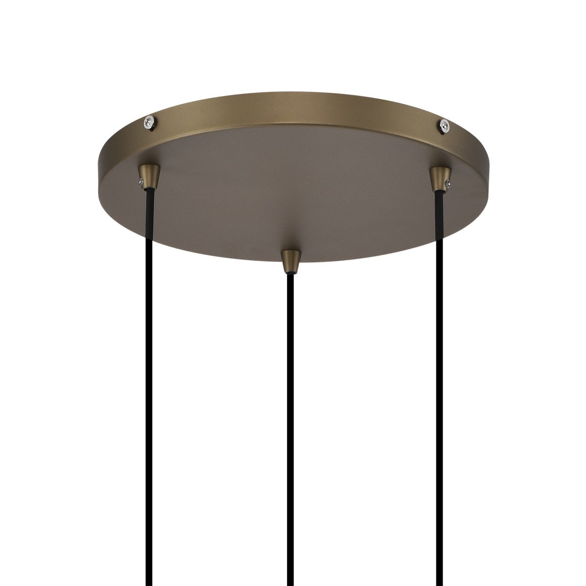 Asli 3-lichts Hanglamp Zwart Goud