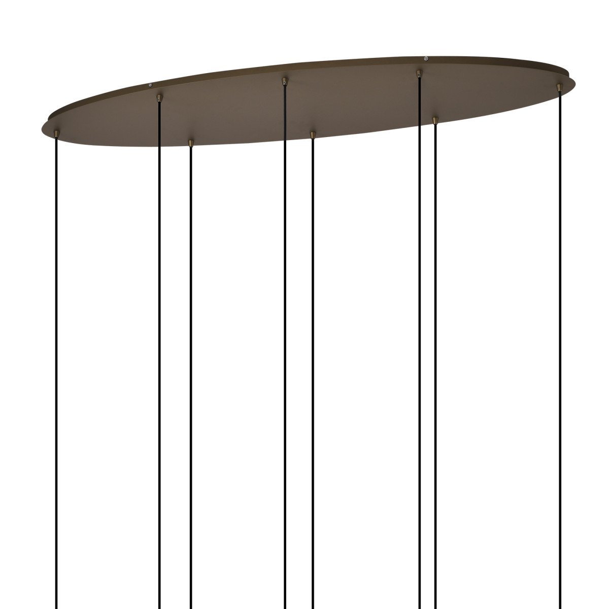 Asli 8-lichts Hanglamp Zwart Goud 