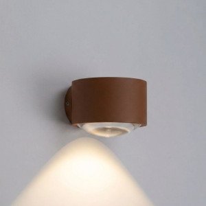 Rustiek bruine convex glazen venster modern wandlamp up&down
