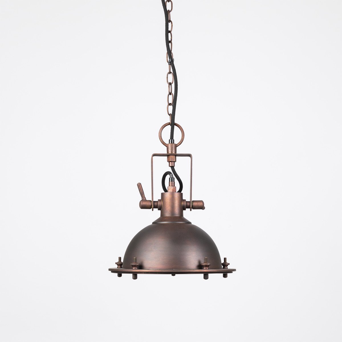 messing lamp met E27 fitting in de kleur antiek koper
