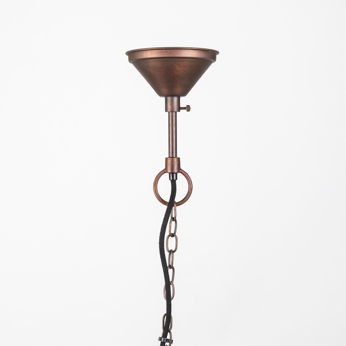 messing lamp met E27 fitting in de kleur antiek koper