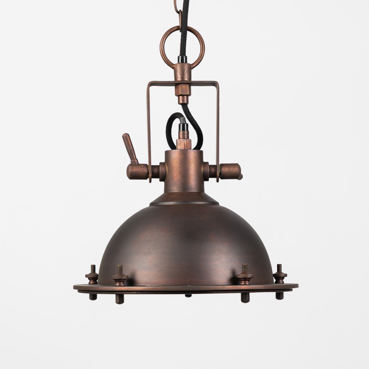 messing lamp met E27 fitting in de kleur antiek koper