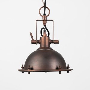messing lamp met E27 fitting in de kleur antiek koper