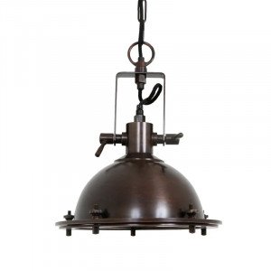 messing lamp met E27 fitting in de kleur antiek koper